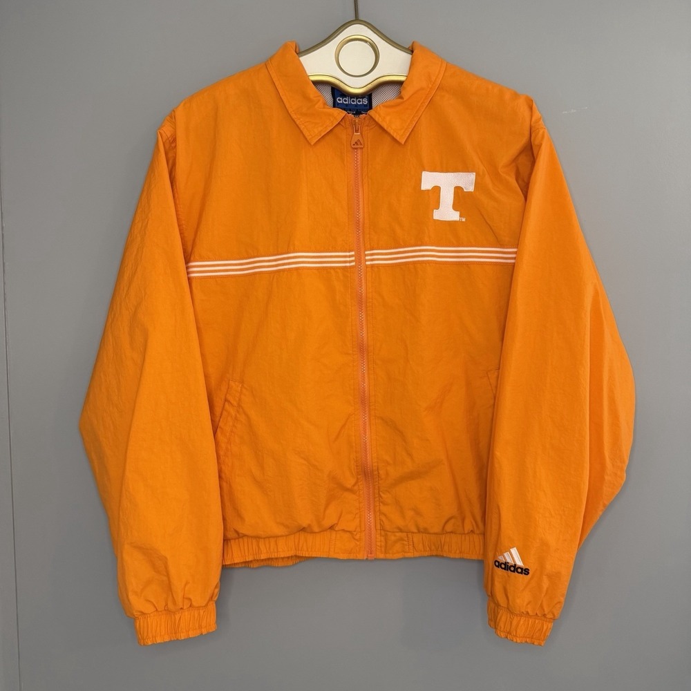 Vtg Adidas Teams Tennessee Volunteers Windbreaker L VOLS Collegiate Embroidered